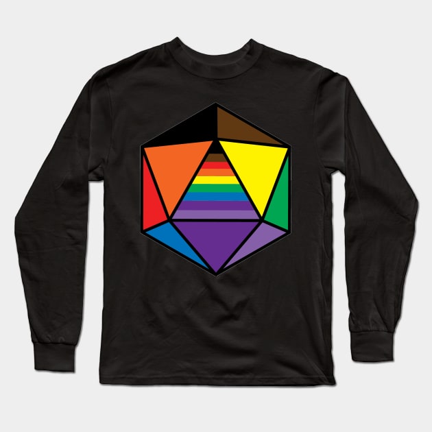 D20 DnD Pride Long Sleeve T-Shirt by bones